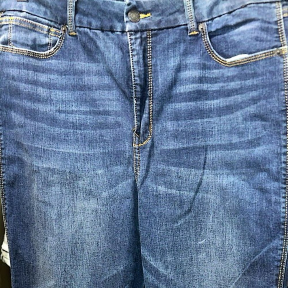 Hi-Rise Curvy Skinny Blue Jeans